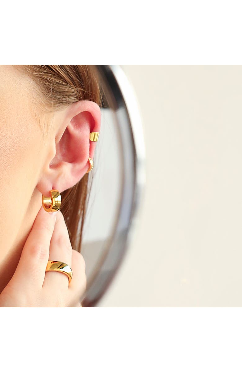 BLING JEWELRY Crystal Ear Cuffs, Alternate, color, Gold