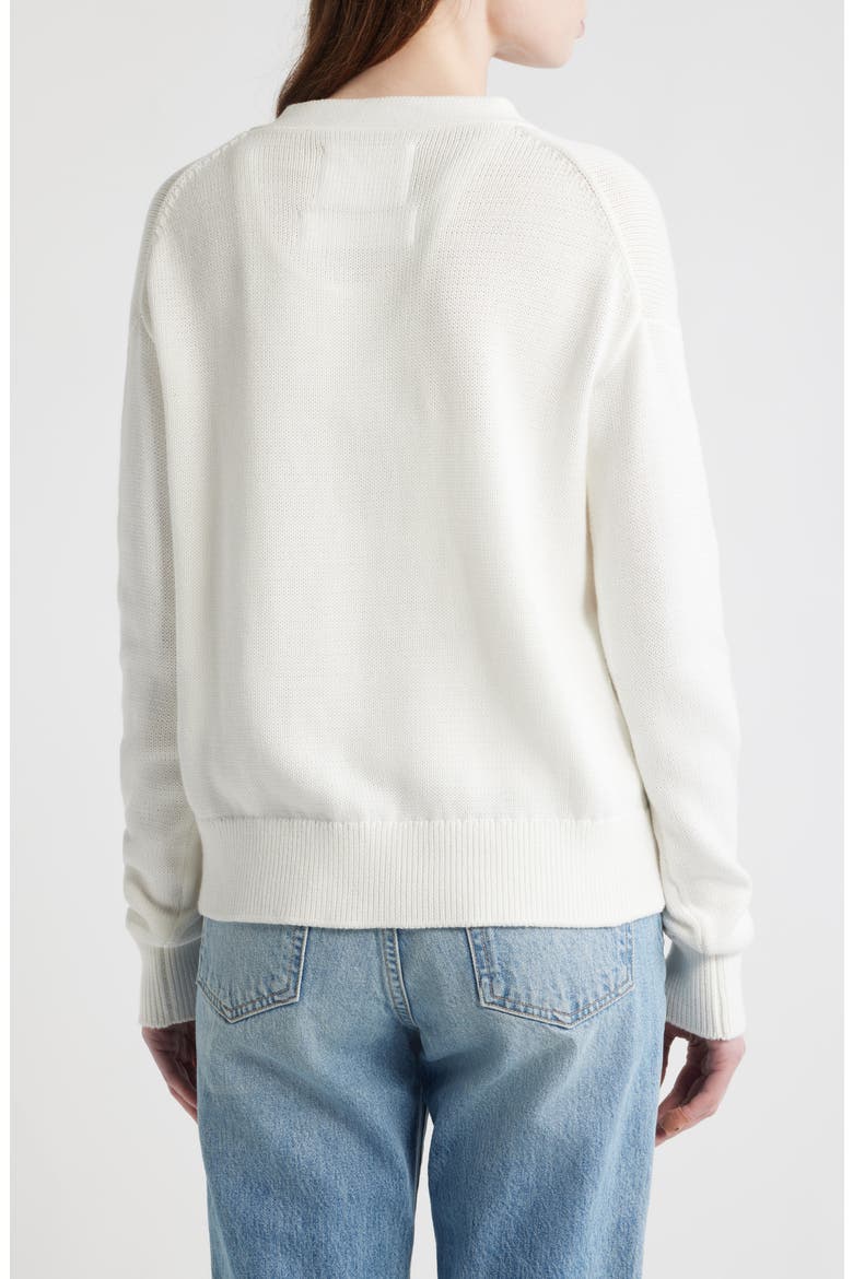 Button-Up Cotton Wrap Cardigan, Alternate, color, WHITE COTTON KNIT