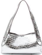 rag & bone Slade Croc Embossed Metallic Leather Shoulder Bag
