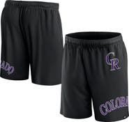 FANATICS Men's Fanatics Branded  Black Colorado Rockies Clincher Mesh Shorts