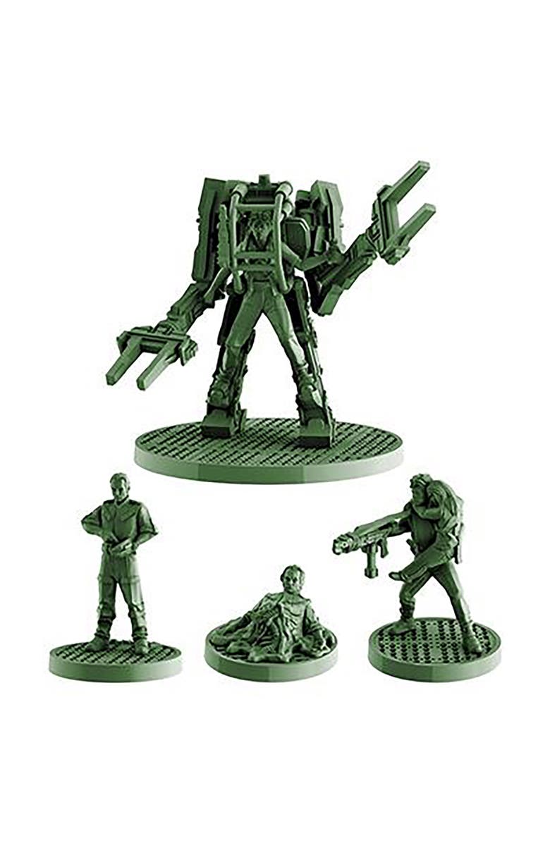 GF9 Aliens Sulaco Survivors RPG Unpainted Miniatures, 4 Pieces, Alternate, color,