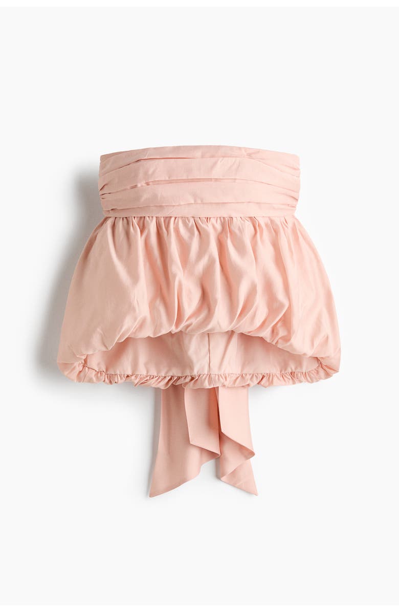 H&M Bubble-hem Bandeau Top, Main, color, Peach Pink