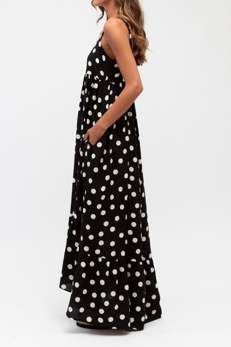 Spoty Maxi Dress, Alternate, color, Black