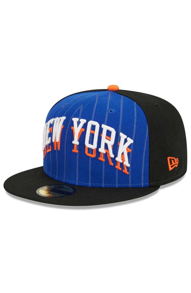 New Era Men's New Era  Blue/Black New York Knicks 2023/24 City Edition 59FIFTY Fitted Hat, Alternate, color, 