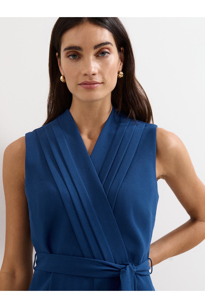 Maisley Pleated Cropped Jumpsuit, Alternate, color, Indigo