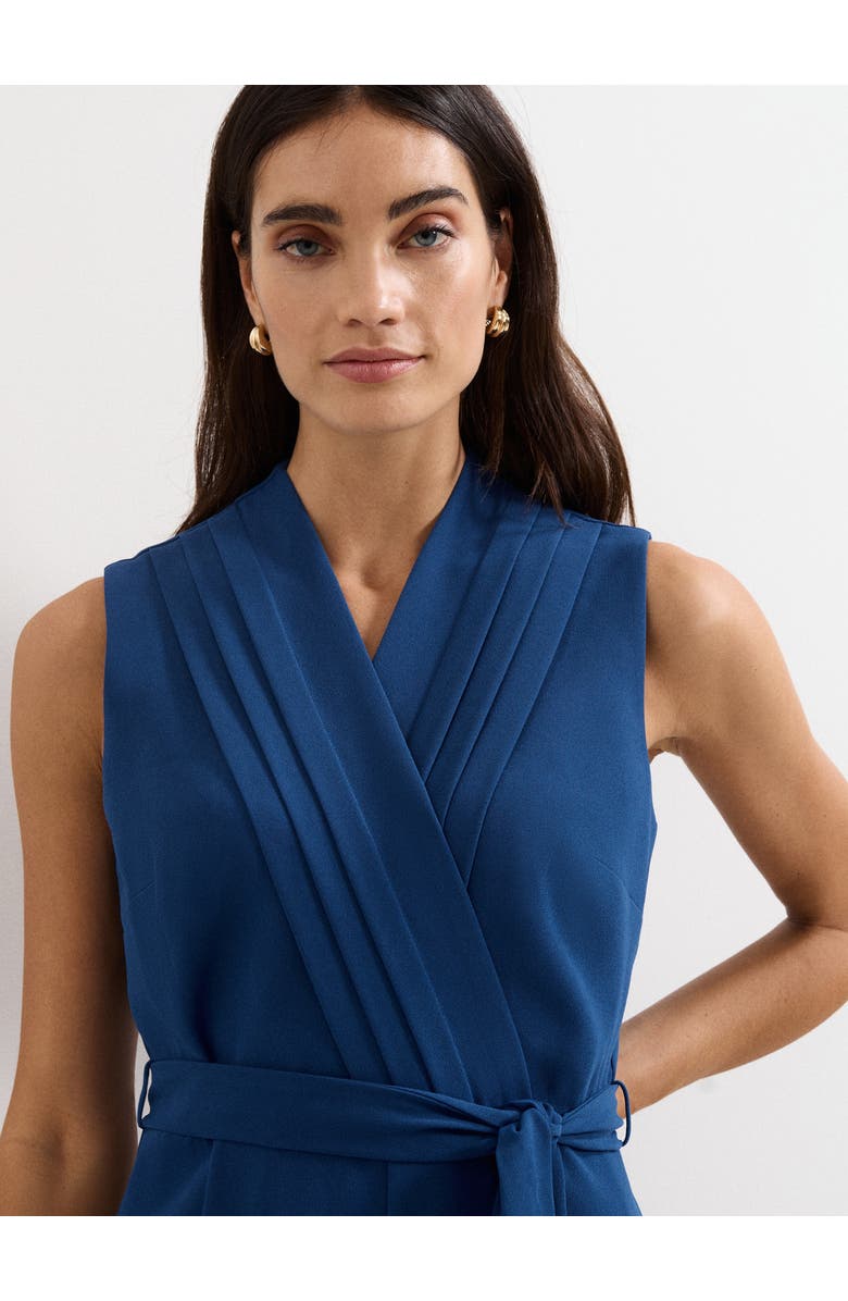 Phase Eight Maisley Pleated Cropped Jumpsuit, Alternate, color, Indigo