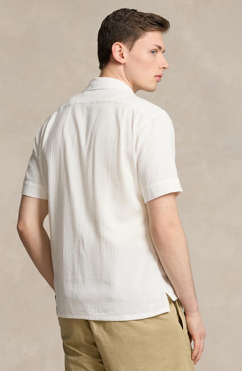 Polo Ralph Lauren Classic Fit Textured Camp Shirt, Alternate, color,