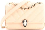Pre-Owned Bvlgari Serpenti Cabochon Shoulder Bag Diagonal Quilted Leather Small