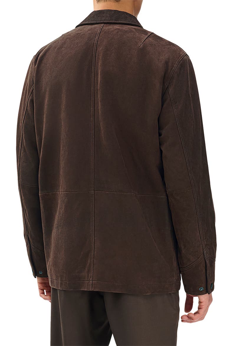 Graham Suede Chore Jacket, Alternate, color, BROWN