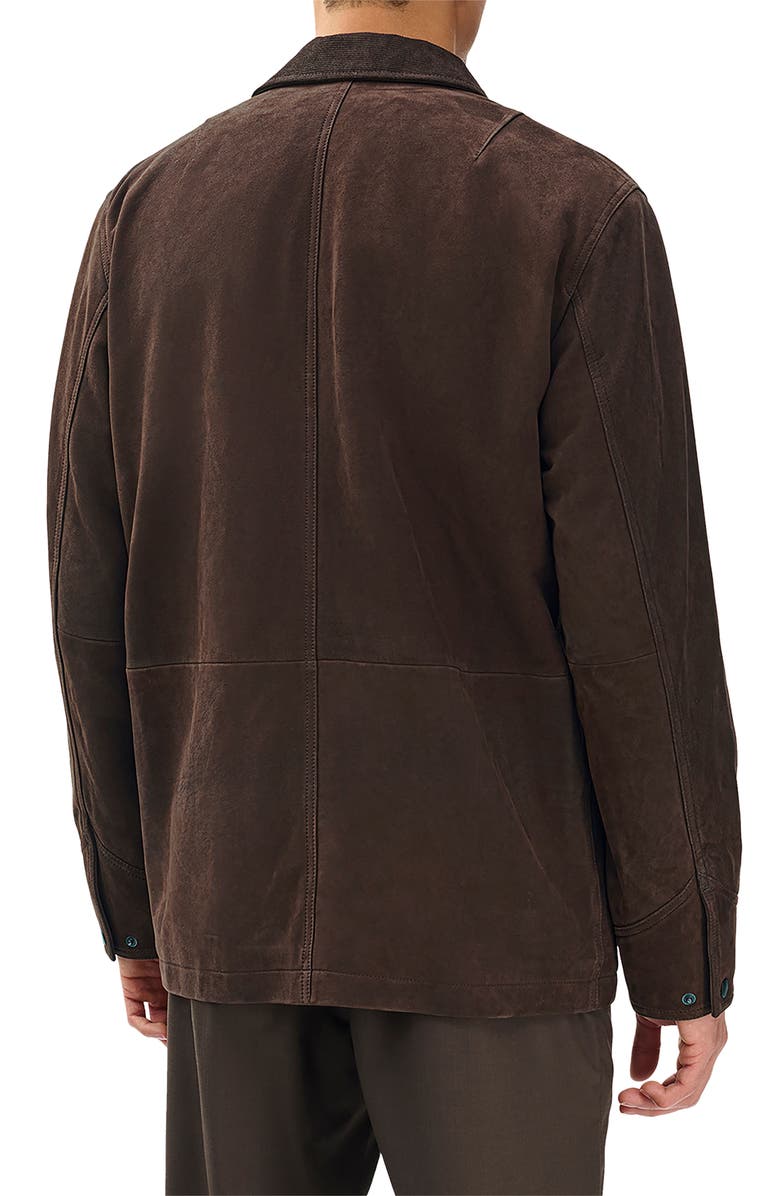 rag & bone Graham Suede Chore Jacket, Alternate, color, Brown