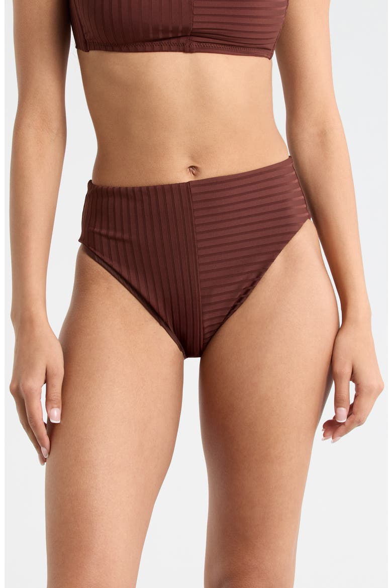 High Waist Bikini Bottoms, Main, color, ESPRESSO