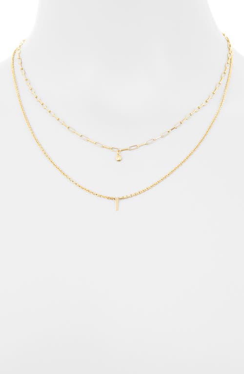 Meshmerise Diamond Initial Charm Necklace In Gold