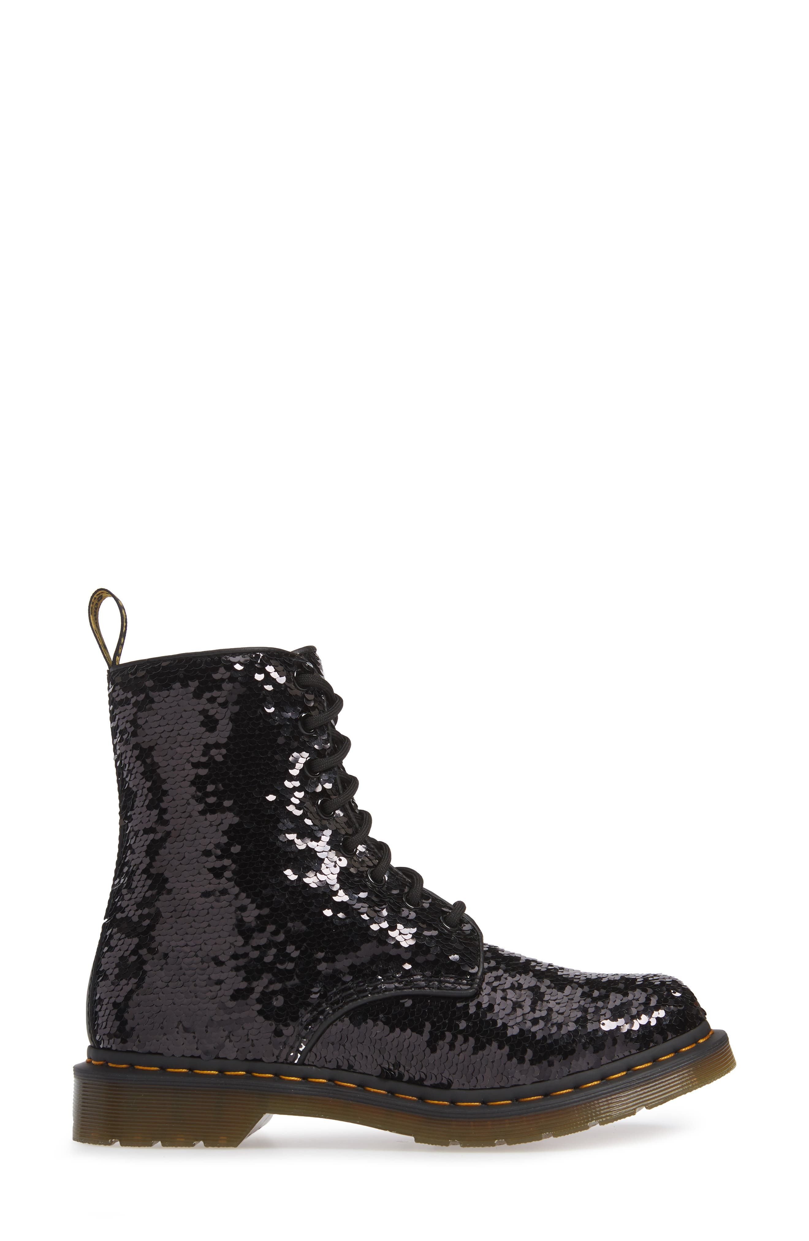 Dr. Martens 1460 Pascal Flip Sequin Boot, Alternate, color, 