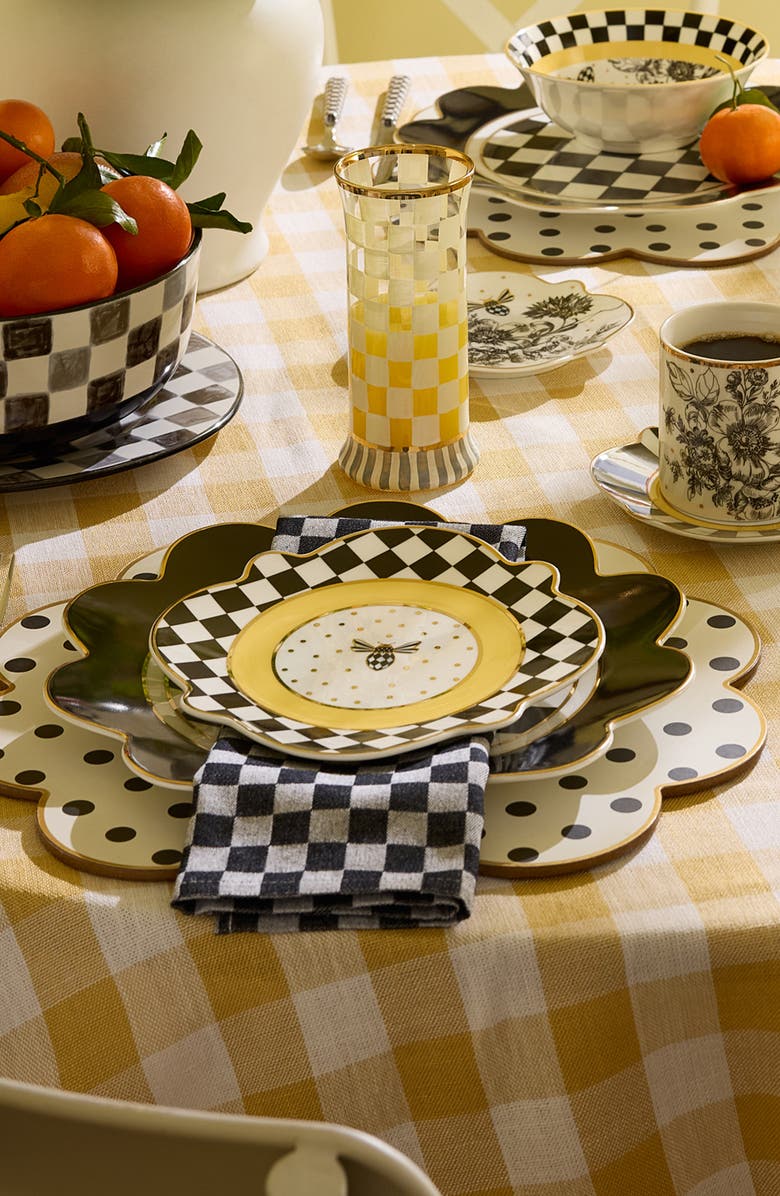 MACKENZIE CHILDS Bee Toile Salad Platter, Alternate, color, Yellow