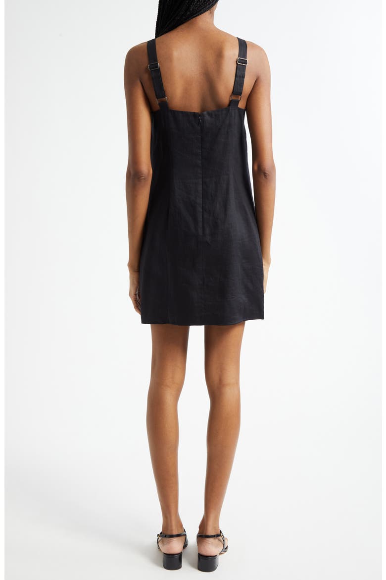 Nico Linen Dress, Alternate, color, BLACK