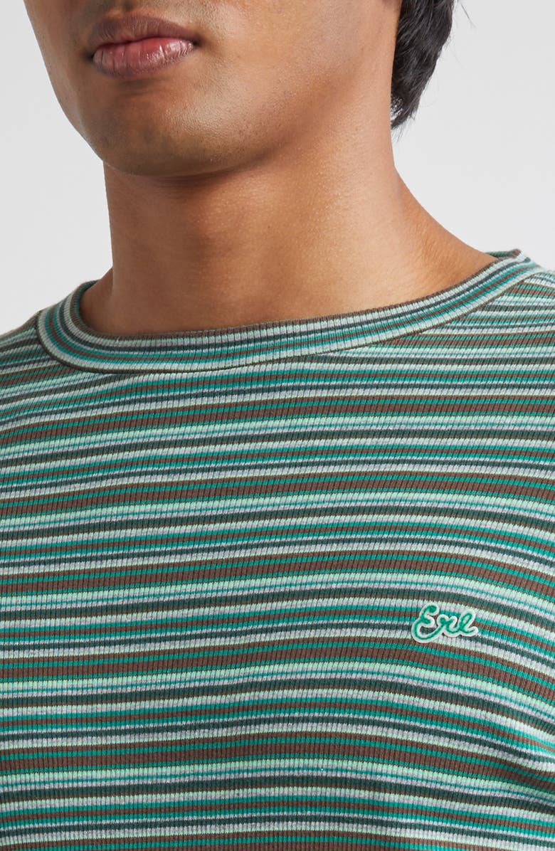 ERL Gender Inclusive Stripe Long Sleeve T-Shirt, Alternate, color, Green