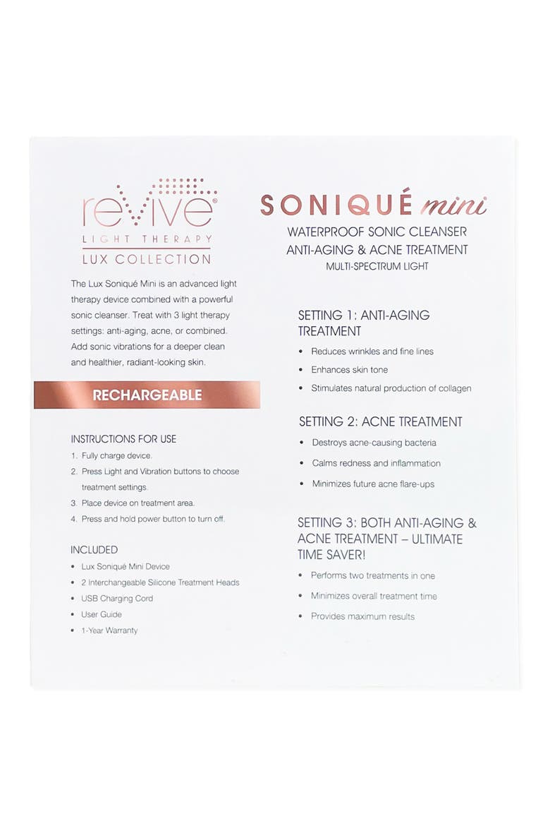 Lux Soniqué Mini LED Sonic Cleansing Device System, Alternate, color, WHITE