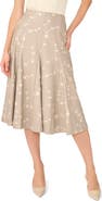 Ted Baker Embroidered Faux Leather Midi Skirt