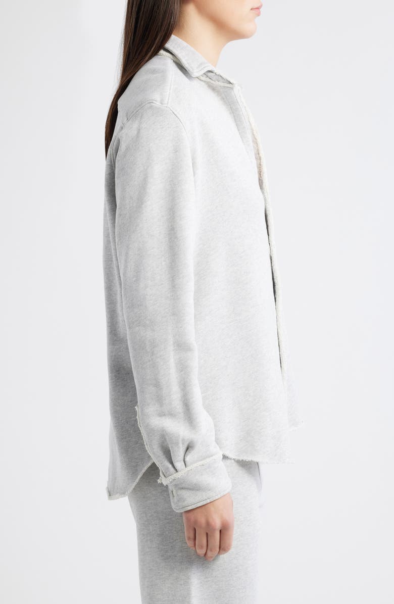 Frank
Eileen Relaxed Fit Cotton Terry Button-Up Shirt, Alternate, color, Gray Melange