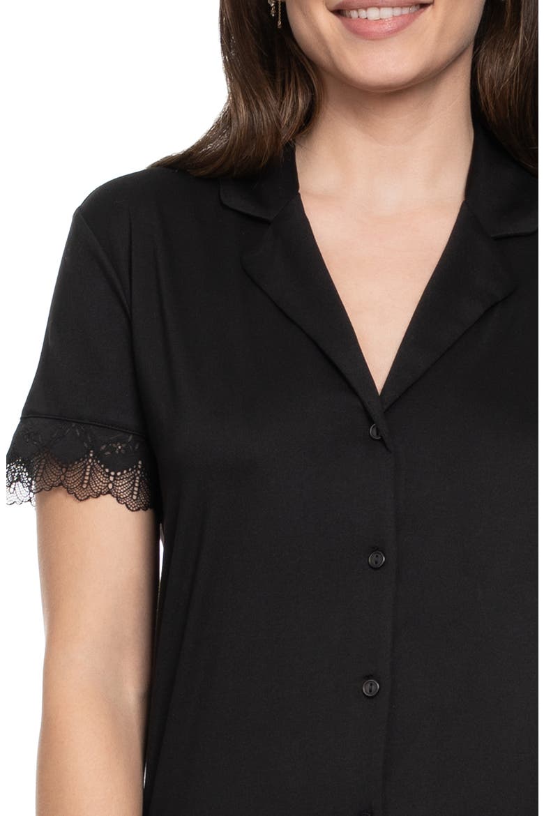 Sevilla Short Pajamas, Alternate, color, BLACK
