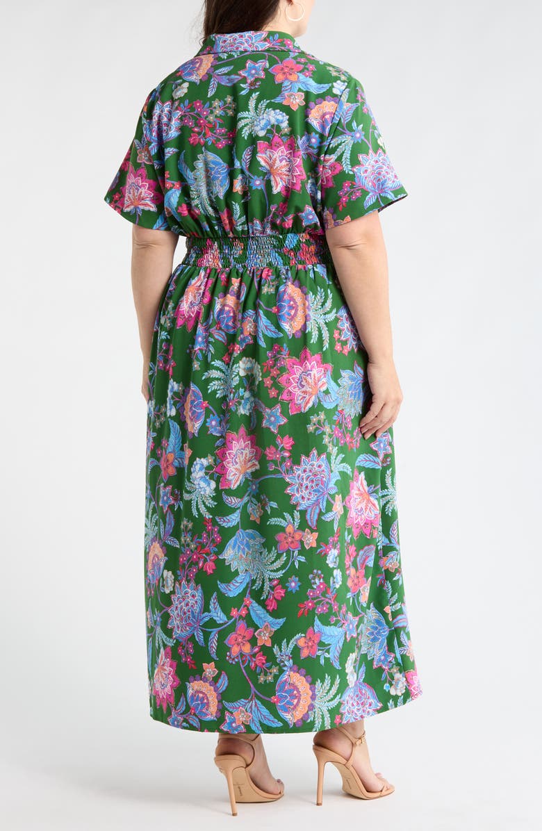 SUGARLIPS Elara Floral Marisy Collared Shirtdress, Alternate, color,