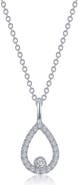 Lafonn Simulated Diamond Pear Pendant Necklace