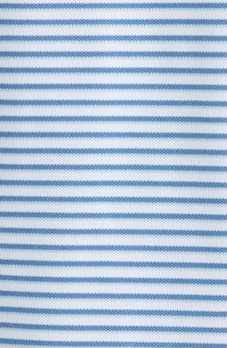 Peter Millar Tempo Performance Piqué Golf Polo, Alternate, color, White / Storm
