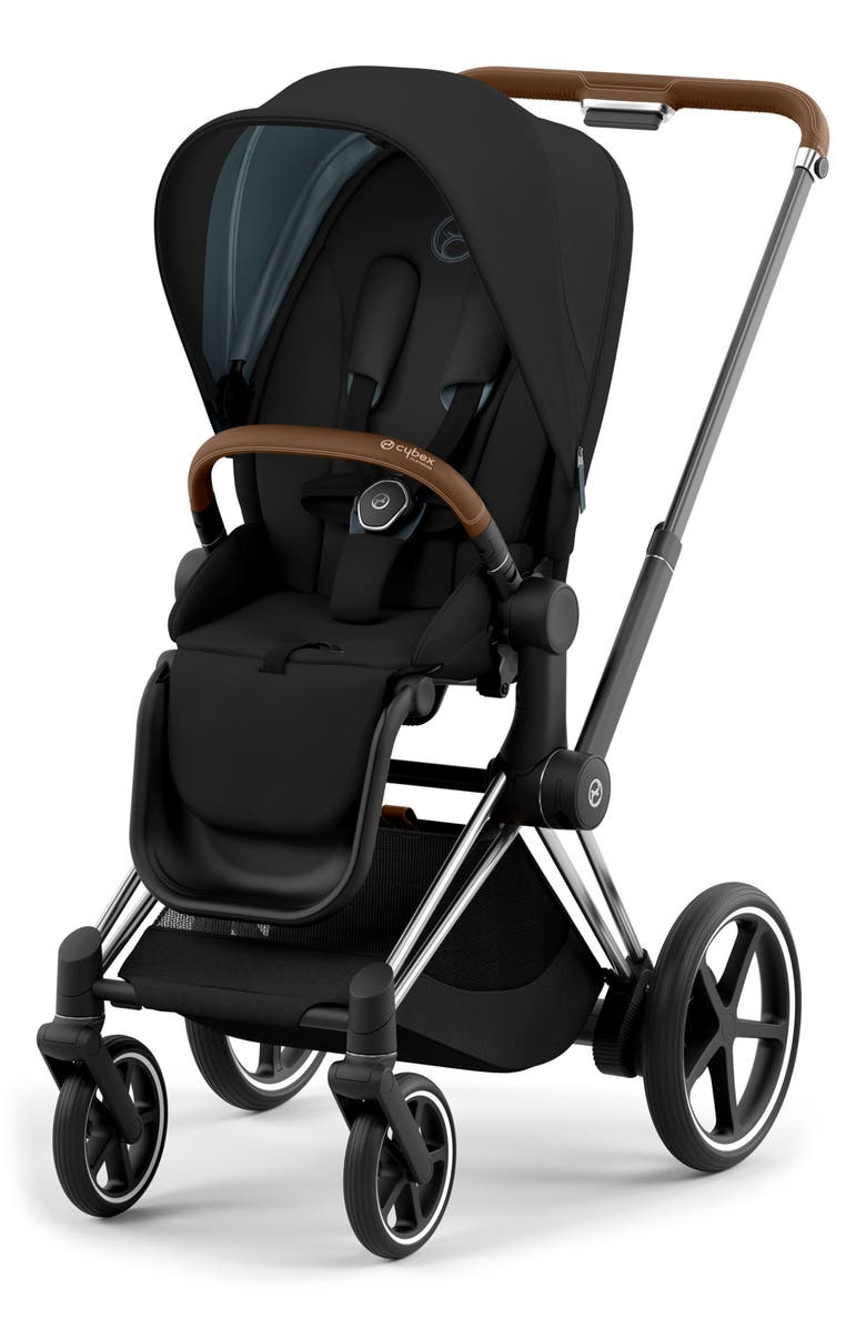 CYBEX e-PRIAM 2 Electronic Smart Stroller with Chrome/Brown Frame, Main, color, 