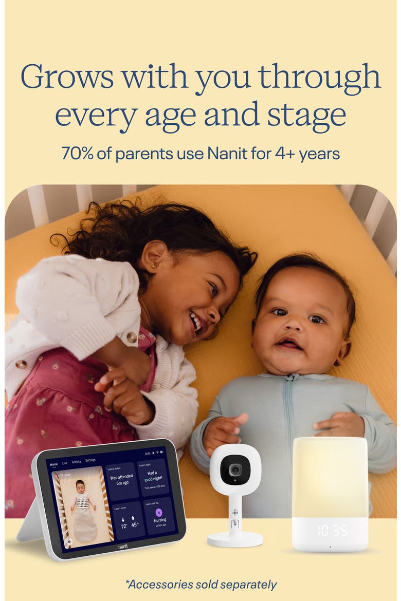 Pro Smart Baby Monitor & Floor Stand, Alternate, color, WHITE