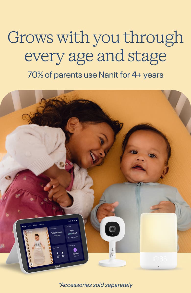 Nanit Pro Smart Baby Monitor & Floor Stand, Alternate, color, White