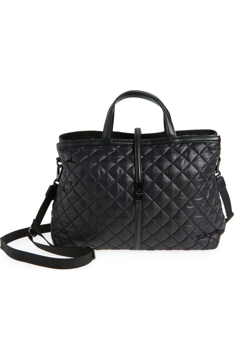 MZ Wallace Medium Astor Diamond Quilted Top Handle Bag, Main, color, Black