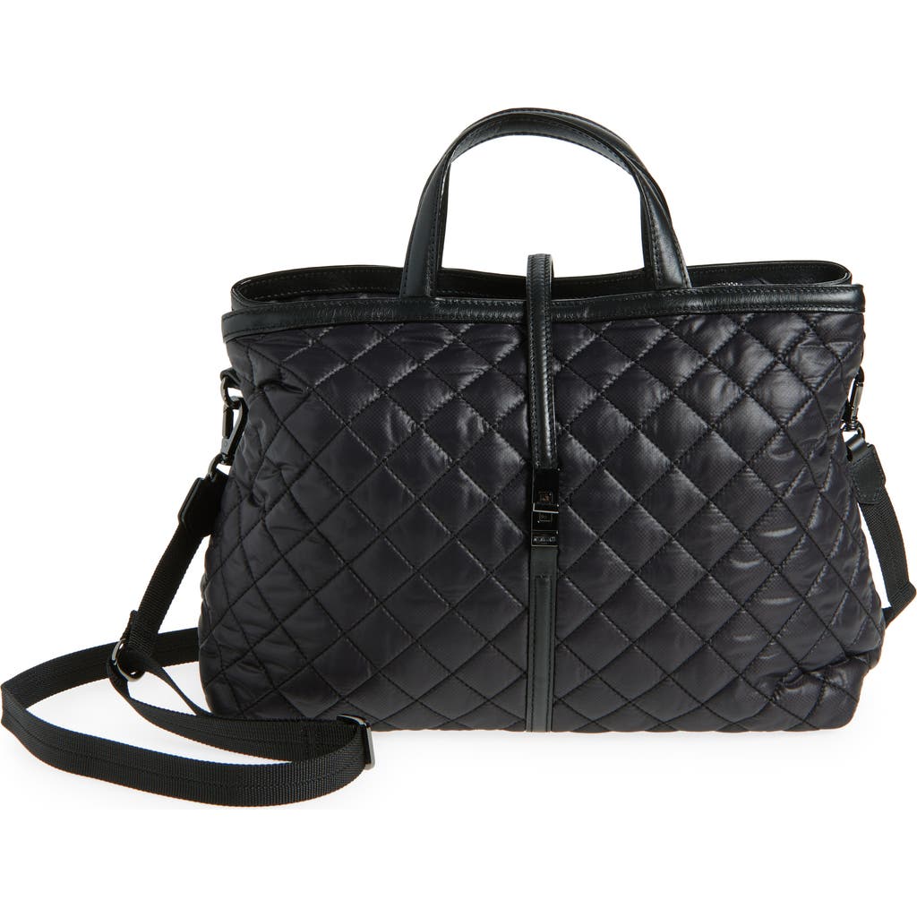 Mz Wallace Medium Astor Diamond Quilted Top Handle Bag In Black