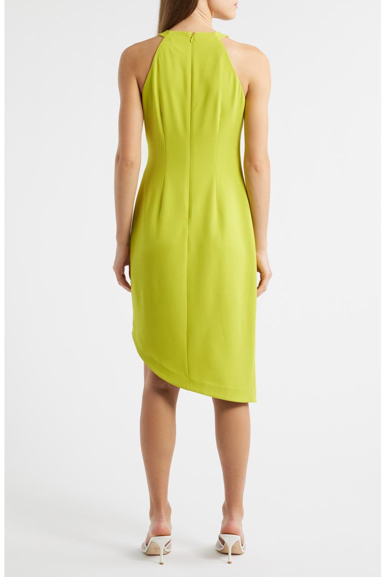 sam edelman pleated asymmetric hem satin dress Sam Edelman Women's Pleat-Hem Tailored Crepe Dress - Navy