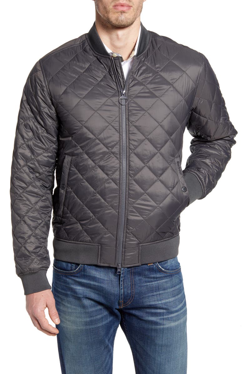 Barbour Gabble Quilted Nylon Bomber Jacket, Alternate, color,