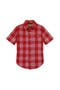  Red Pencil Check Linen