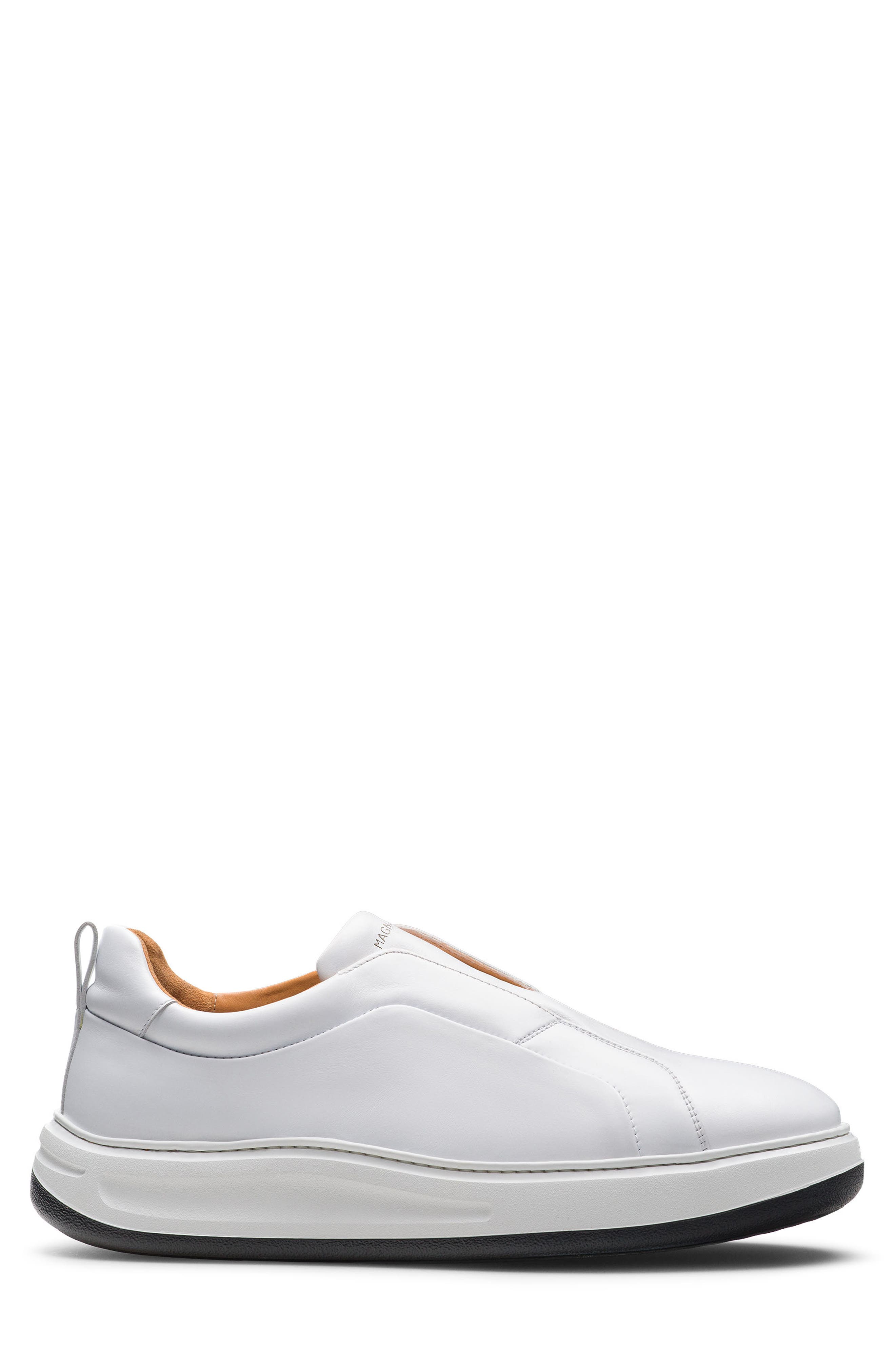 Magnanni Serino Laceless Slip-On Sneaker, Alternate, color, White