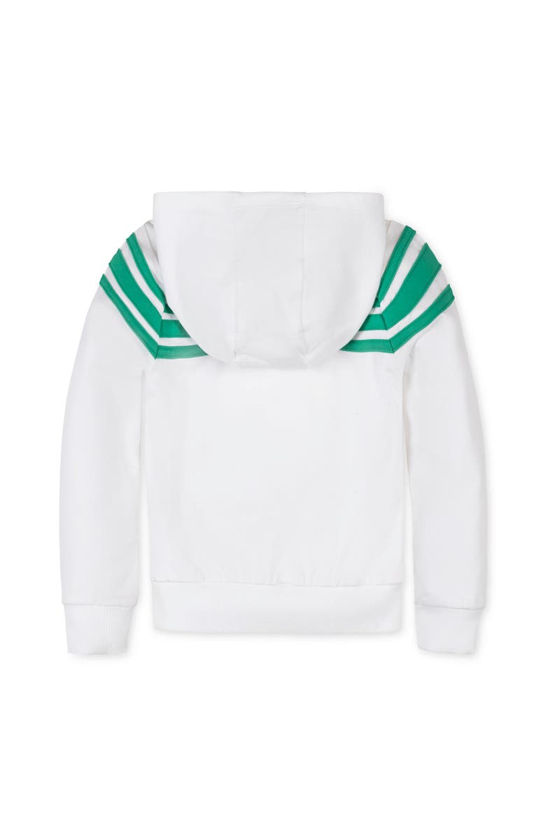 Hope & Henry Kids' Organic French Terry Hoodie, Alternate, color, White With Green