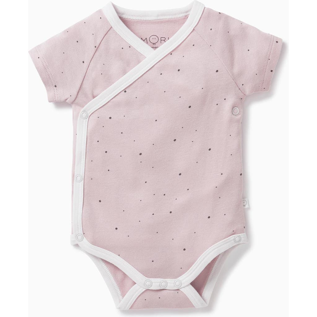 Mori Kids' Short Sleeve Kimono Bodysuit In Multi