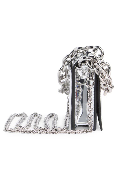 Kate Spade New York Natasha Metallic Leather Card Case Crossbody Bag In Silver