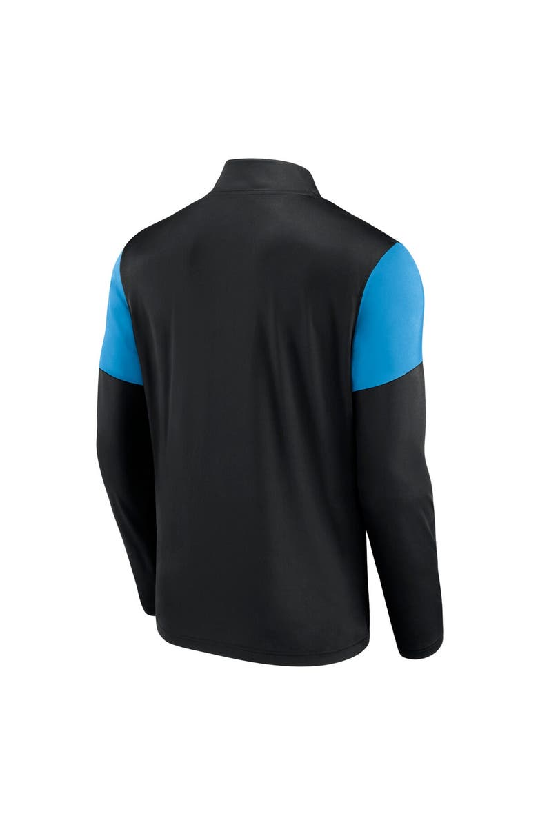 FANATICS Men's Fanatics Branded Black/Blue Miami Marlins Primary Logo Quarter-Zip Top, Alternate, color,