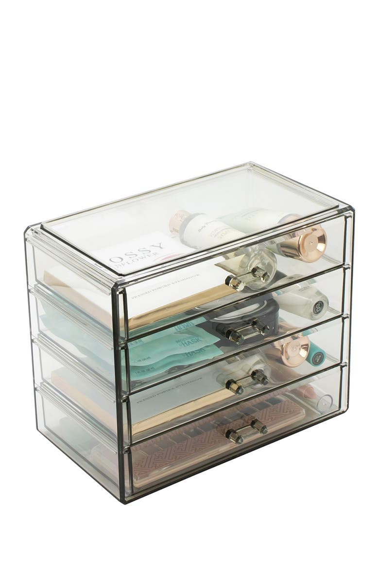 SORBUS Pink Makeup & Jewelry Storage Case Display, Alternate, color, Black