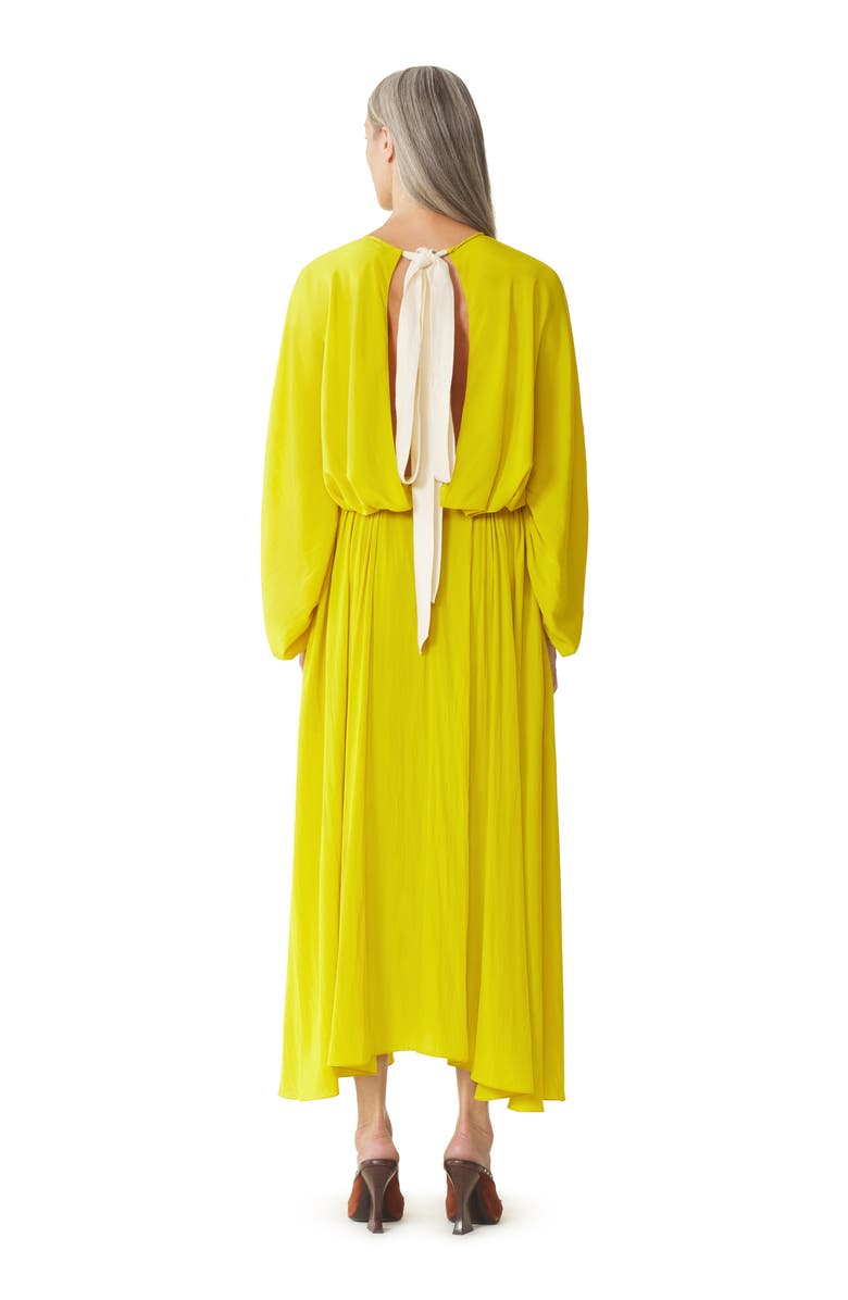 Lanvin Fitted Charmeuse Dress, Alternate, color, Yellow