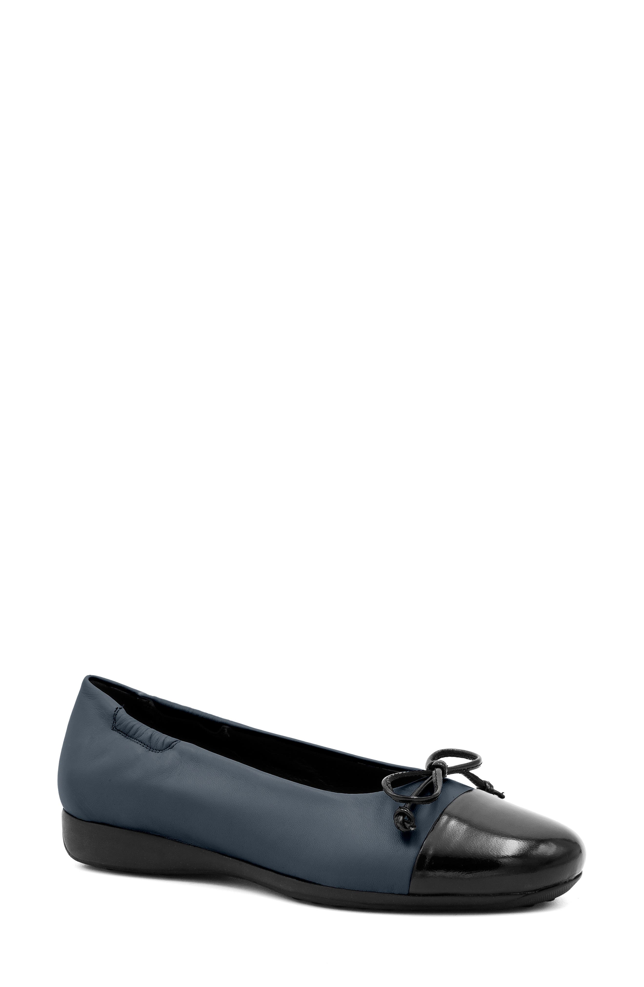 Joke Leather Flat, Main, color, BLUE/ NAVY