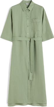 MM by Max Mara Tie Belt Linen Shirtdress