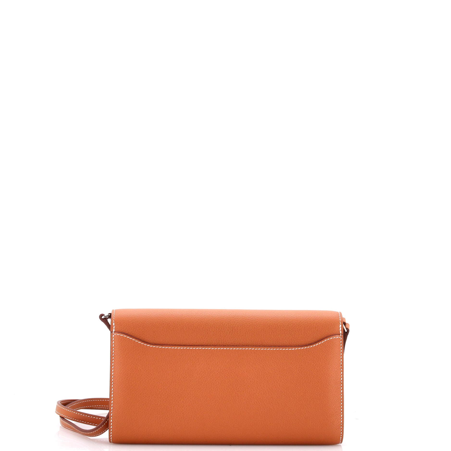 Pre-Owned Hermes Constance To Go Wallet Evercolor, Alternate, color, Gold