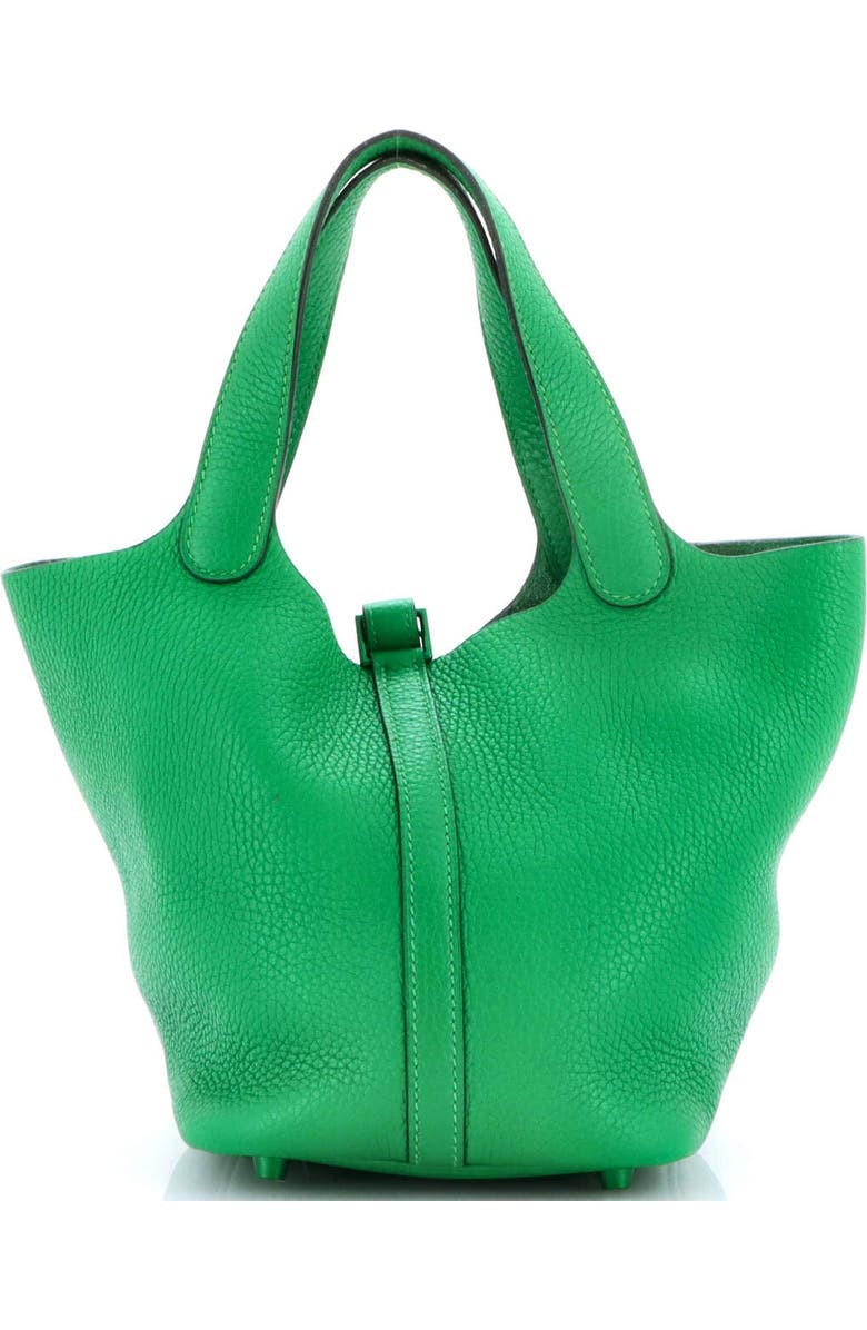 Pre-Owned Hermes Monochrome Picotin Lock Bag Clemence PM, Alternate, color, Green