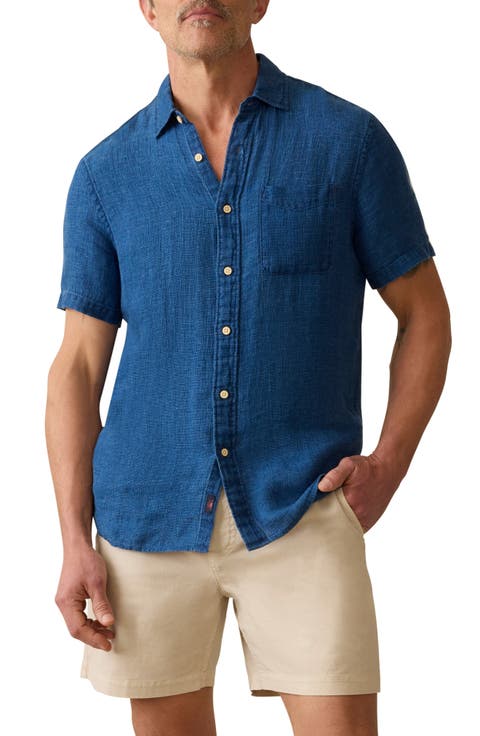 Palma Linen Short Sleeve Button-Up Shirt