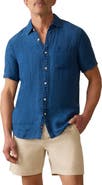 Faherty Palma Linen Short Sleeve Button-Up Shirt