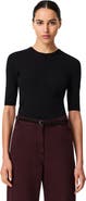 Another Tomorrow Fitted Knit Top