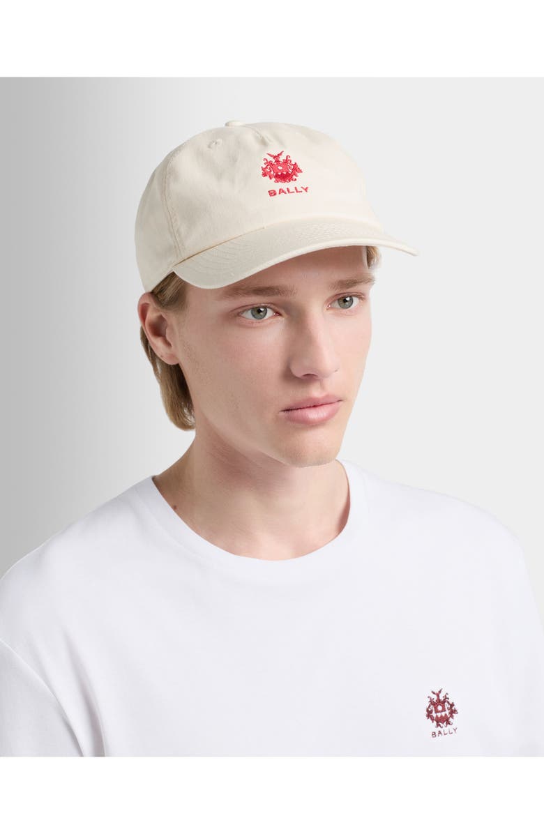 Bally Baseball Hat in Cotton With a Solid Bally Crest, Alternate, color, 